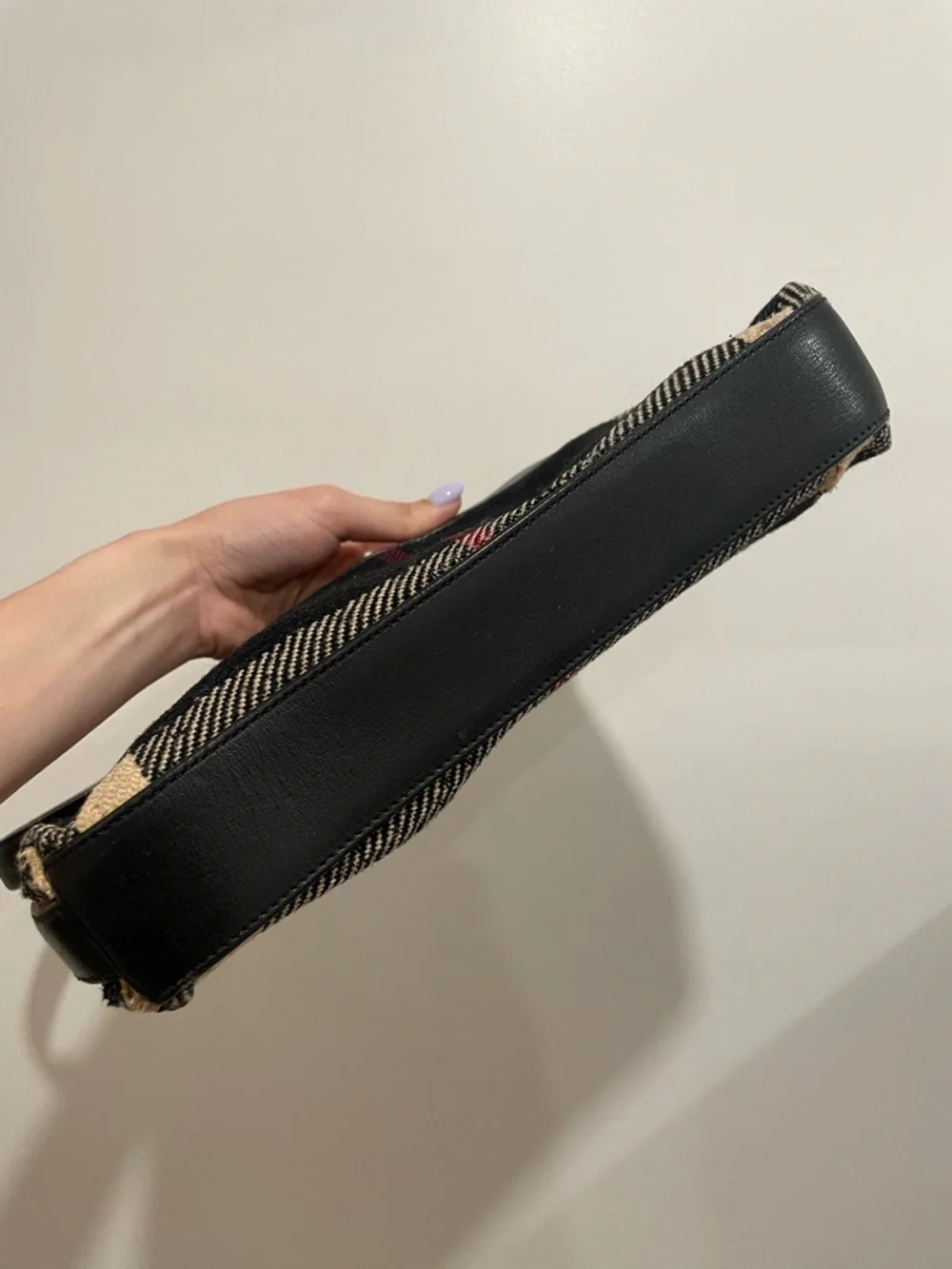 Authentic Vintage Wool Burberry Shoulder Bag - Picture 3 of 7